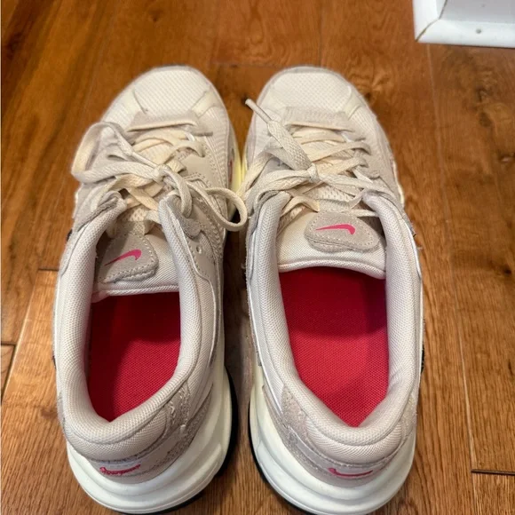 Nike Cream and Pink Chunky Sole Sneakers - Picture 2 of 4